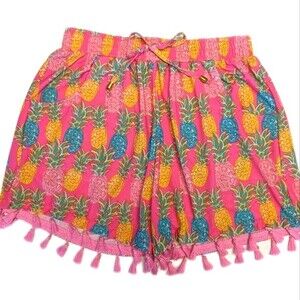 Simply Southern soft elastic waistband drawstring pineapple shorts - S/M